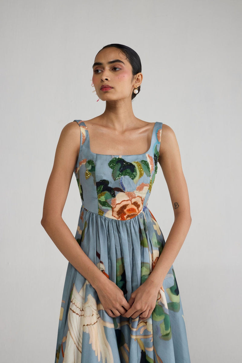 Assagao Embroidered Dress dress by YAM-ORIENTAL GARDEN SEP'26 for women in Singapore