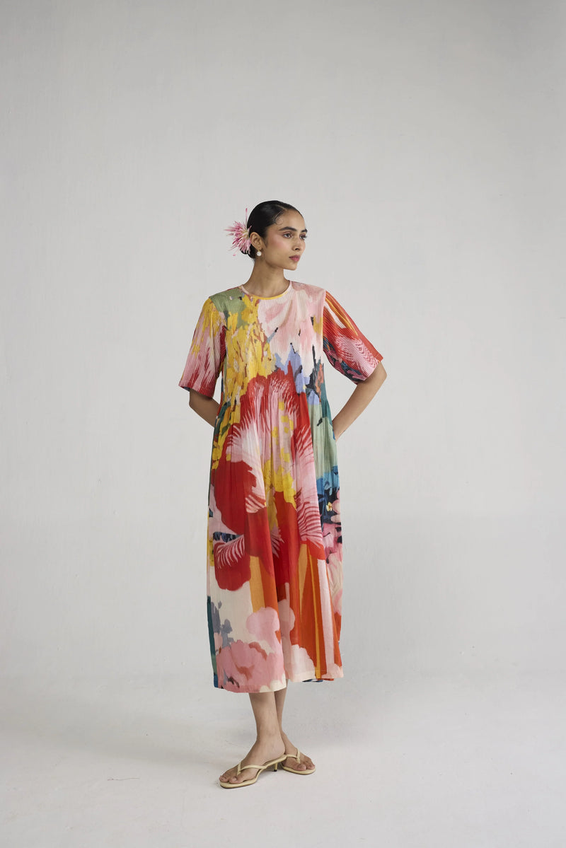 YMFP26-6 YAM-OG-08 OBU PINTUCK DRESS COTTON-Size S