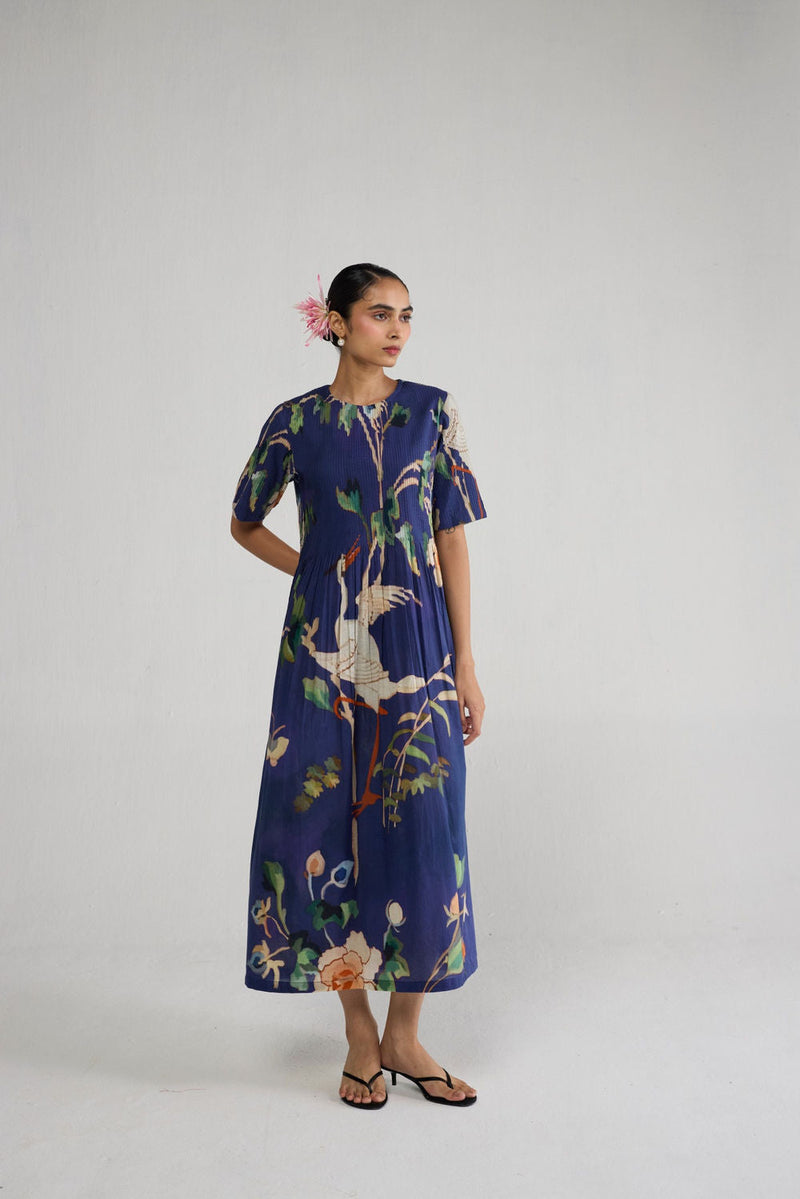 Fuji Pintucks Dress dress by YAM-ORIENTAL GARDEN SEP'26 for women in Singapore
