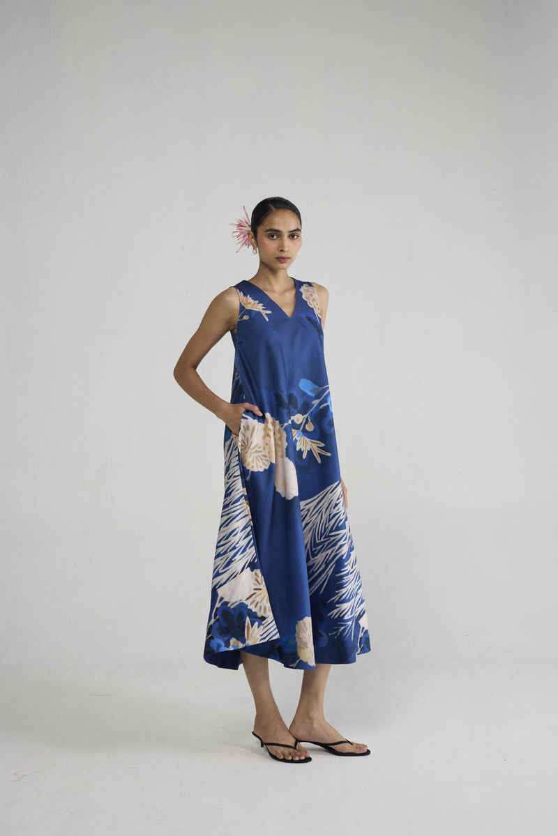 Ren V Neck Dress dress by YAM-ORIENTAL GARDEN SEP'26 for women in Singapore