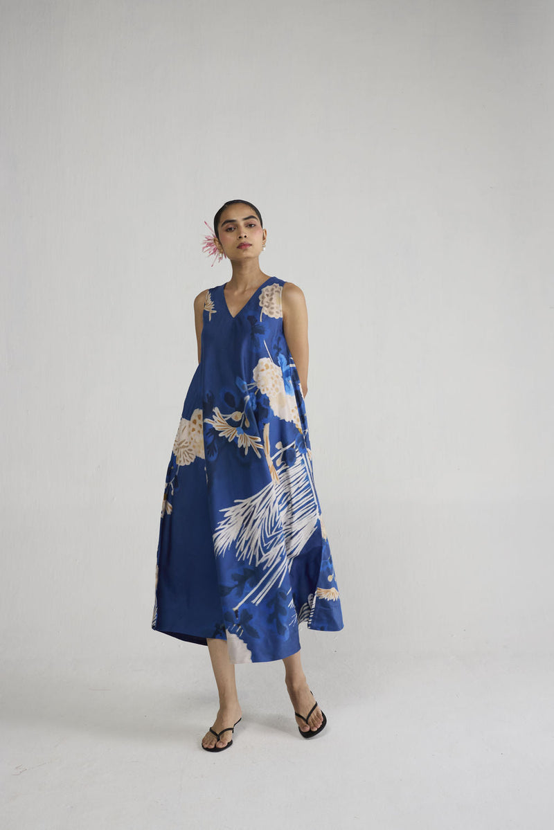 Ren V Neck Dress dress by YAM-ORIENTAL GARDEN SEP'26 for women in Singapore