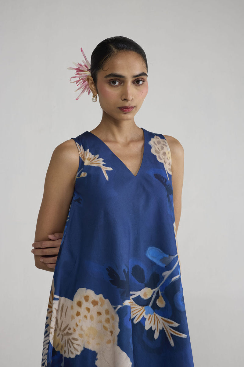 Ren V Neck Dress dress by YAM-ORIENTAL GARDEN SEP'26 for women in Singapore