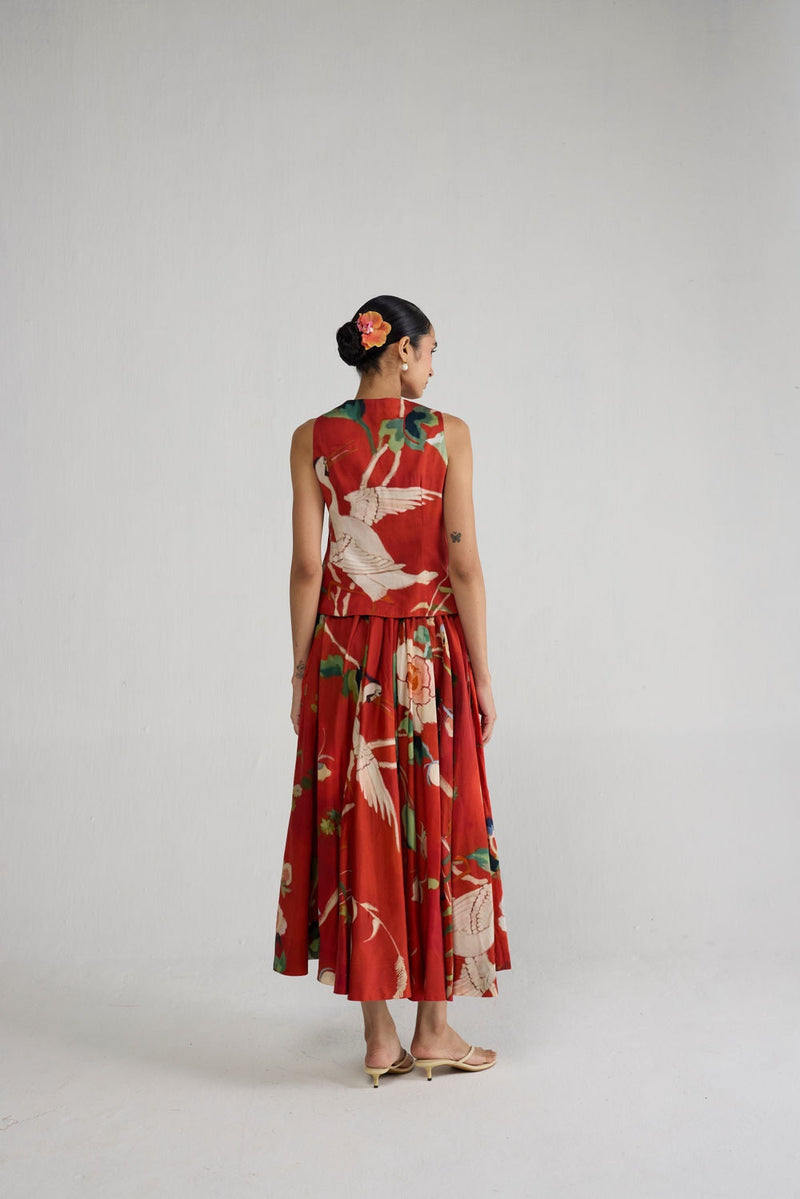 Bara Waistcoat & Skirt Set co-ord set by YAM-ORIENTAL GARDEN SEP'26 for women in Singapore