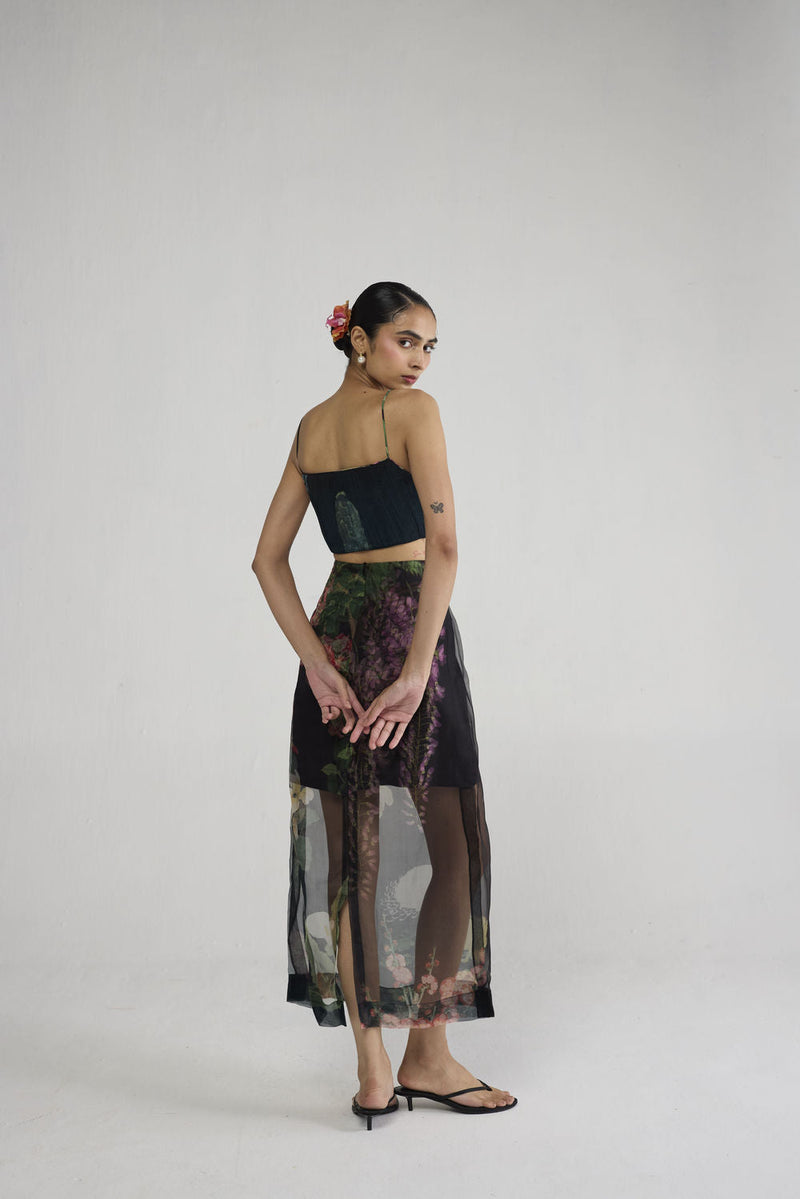 Minori Bralette & Organza Skirt Set co-ord set by YAM-ORIENTAL GARDEN SEP'26 for women in Singapore