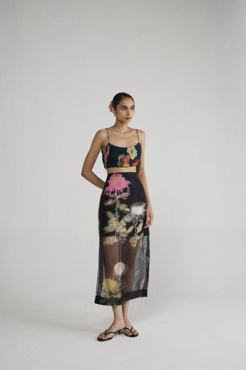Minori Bralette & Organza Skirt Set co-ord set by YAM-ORIENTAL GARDEN SEP'26 for women in Singapore