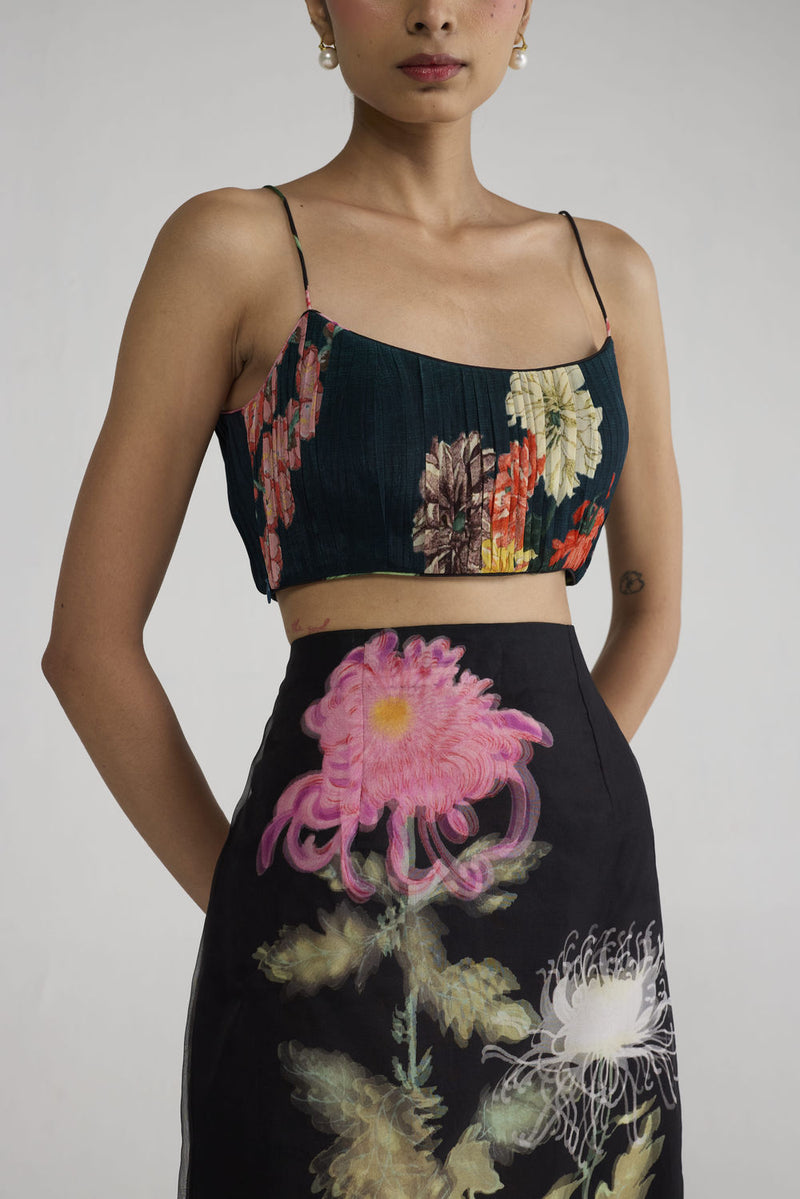Minori Bralette & Organza Skirt Set co-ord set by YAM-ORIENTAL GARDEN SEP'26 for women in Singapore