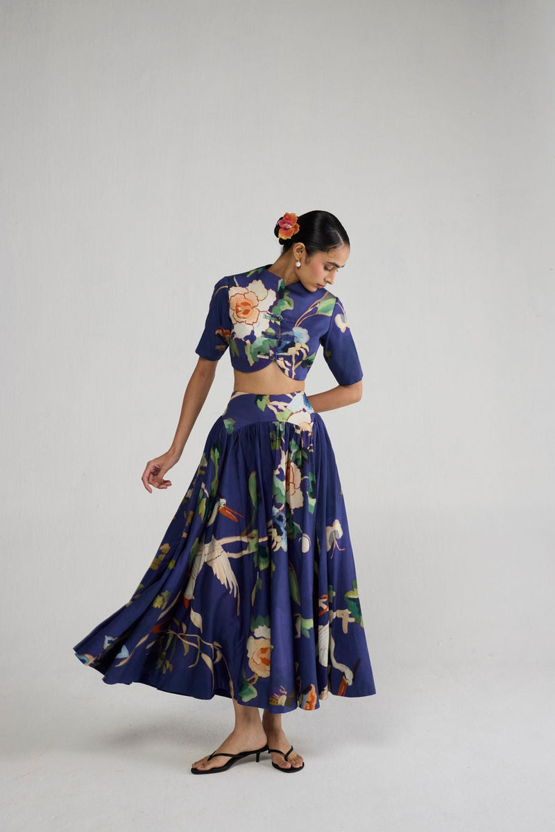 Fuji Blouse & Skirt Set co-ord set by YAM-ORIENTAL GARDEN SEP'26 for women in Singapore