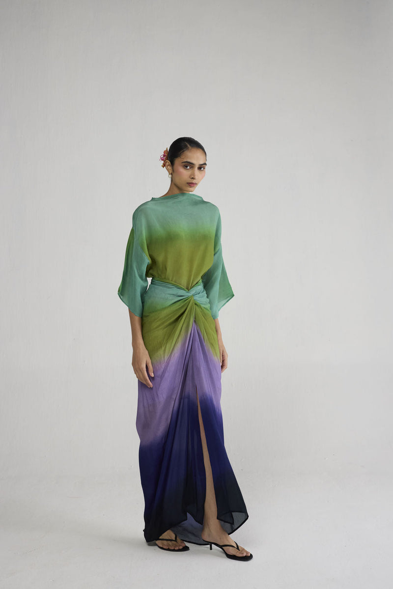 Hana Knotted Skirt & Top co-ord set by YAM-ORIENTAL GARDEN SEP'26 for women in Singapore