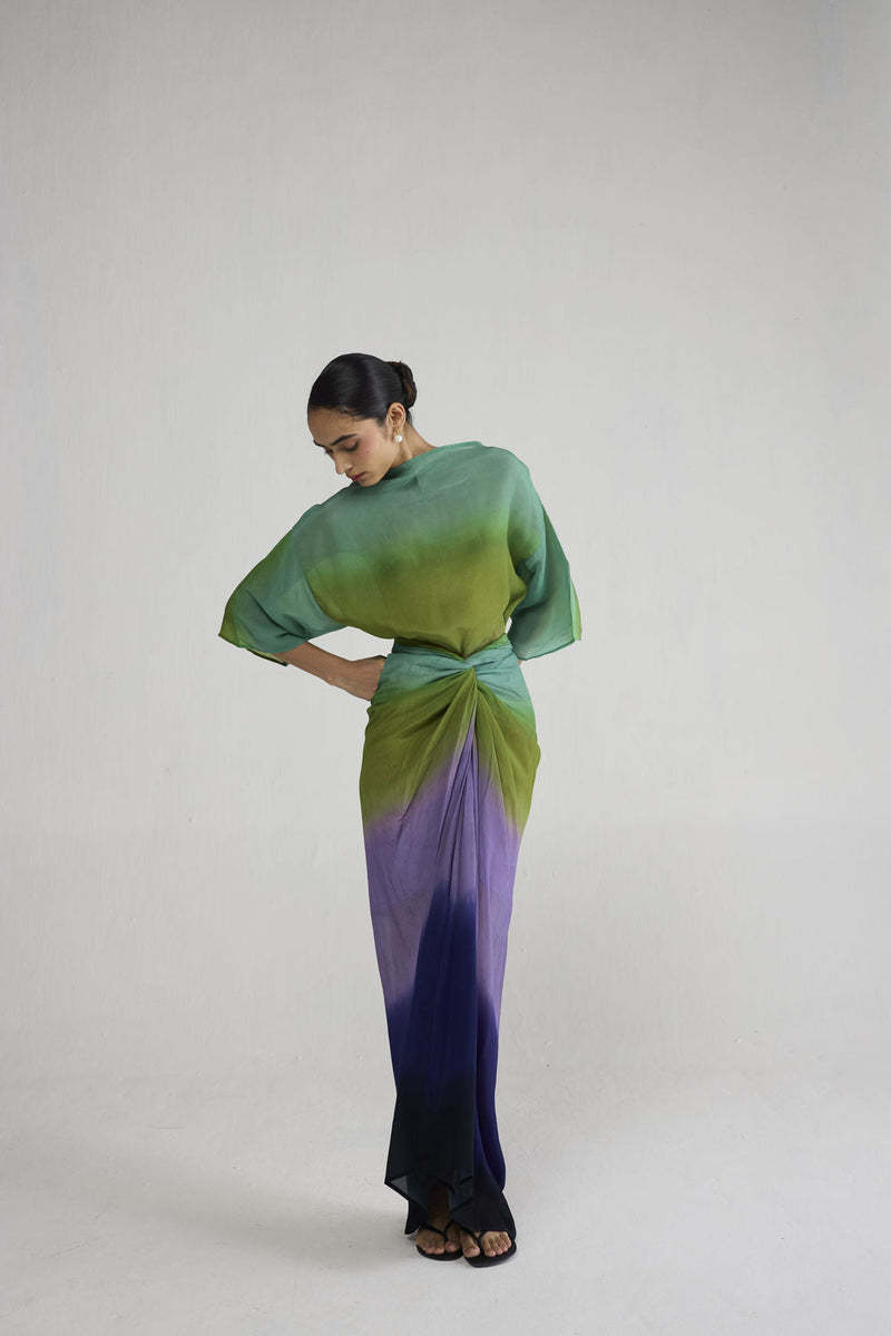 Hana Knotted Skirt & Top co-ord set by YAM-ORIENTAL GARDEN SEP'26 for women in Singapore