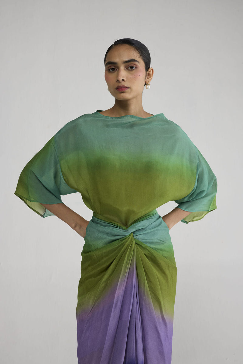 Hana Knotted Skirt & Top co-ord set by YAM-ORIENTAL GARDEN SEP'26 for women in Singapore