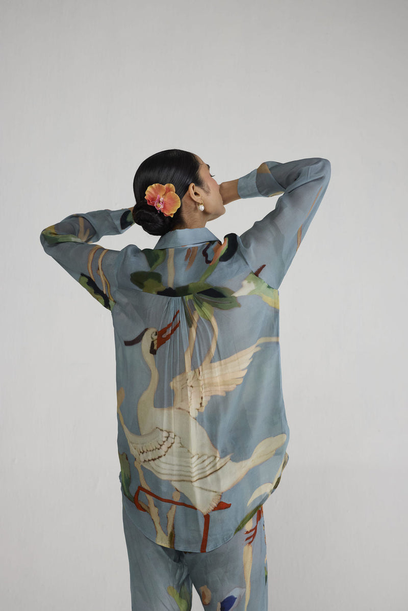 Asagao Crepe Co-ord Set co-ord set by YAM-ORIENTAL GARDEN SEP'26 for women in Singapore
