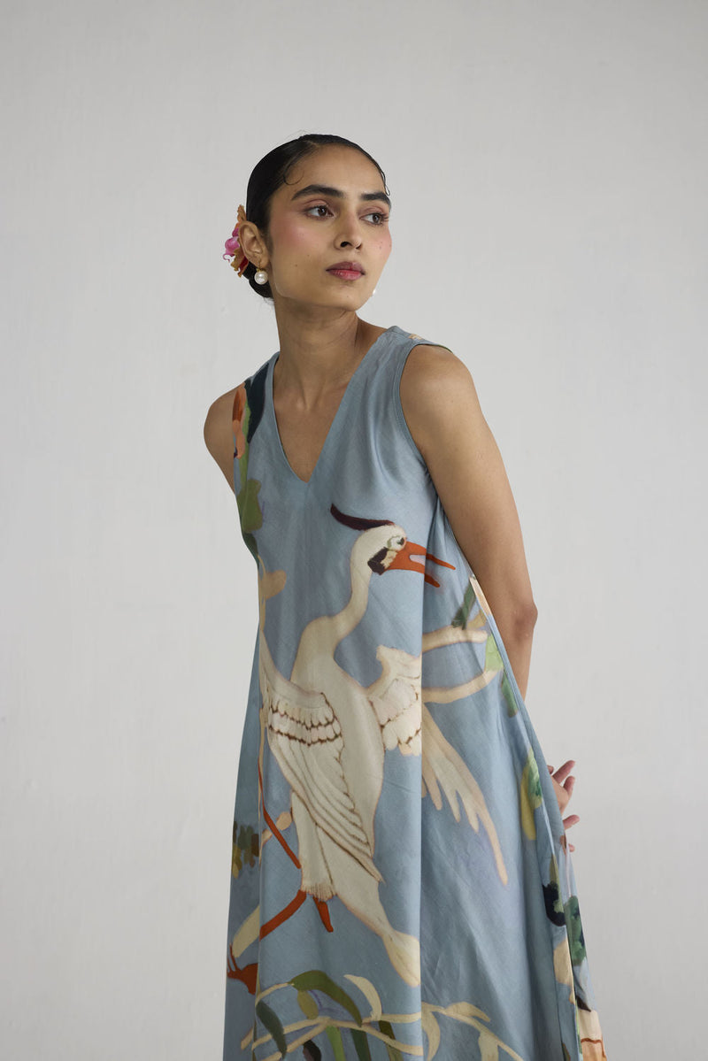 Asagao V - Neck Dress dress by YAM-ORIENTAL GARDEN SEP'26 for women in Singapore