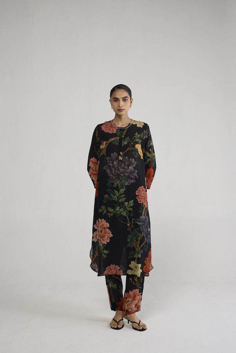 Himari Long Crepe Kurta Set co-ord set by YAM-ORIENTAL GARDEN SEP'26 for women in Singapore