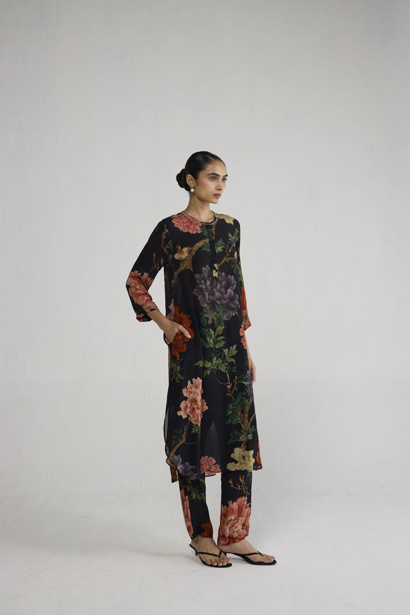 Himari Long Crepe Kurta Set co-ord set by YAM-ORIENTAL GARDEN SEP'26 for women in Singapore