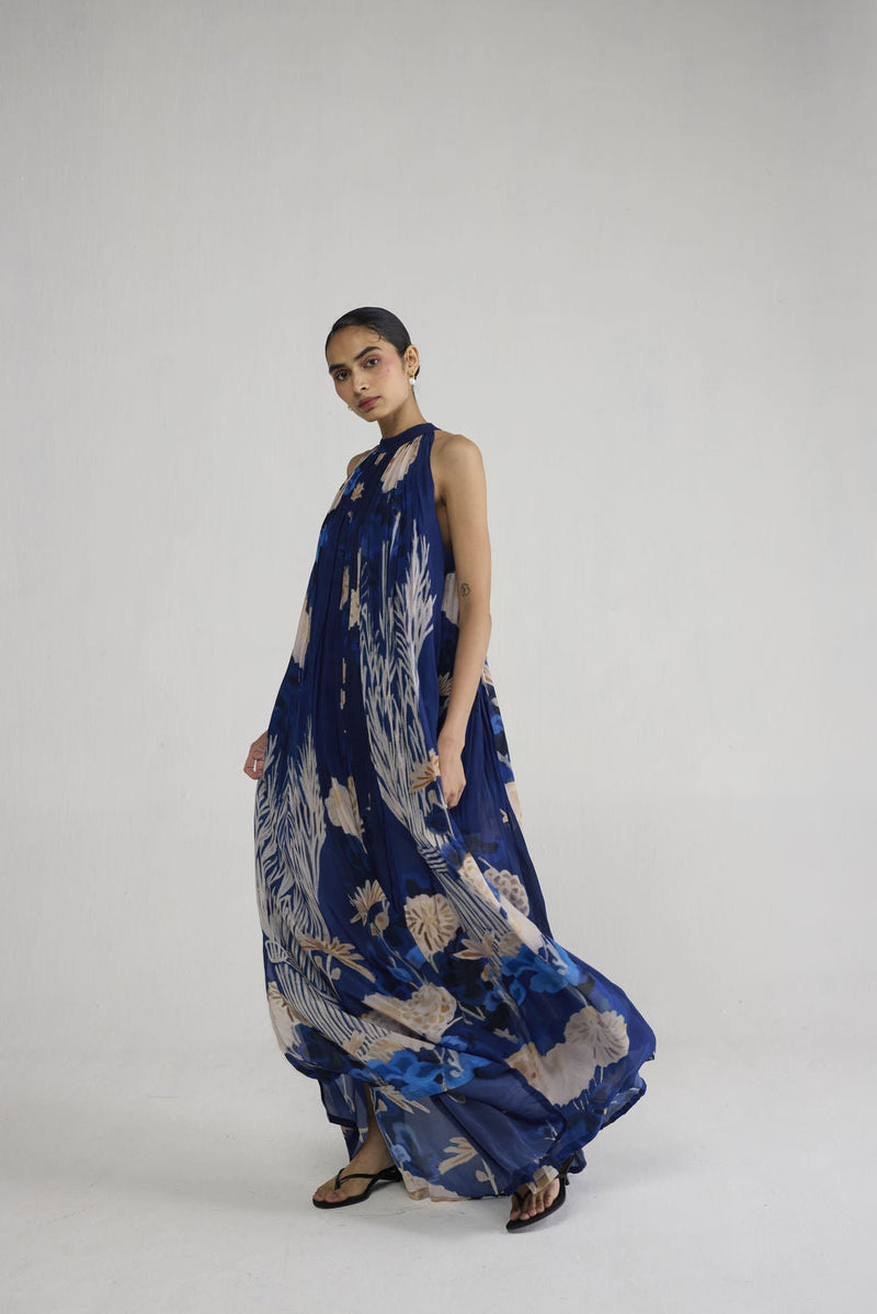 Ren Halterneck Crepe Dress dress by YAM-ORIENTAL GARDEN SEP'26 for women in Singapore