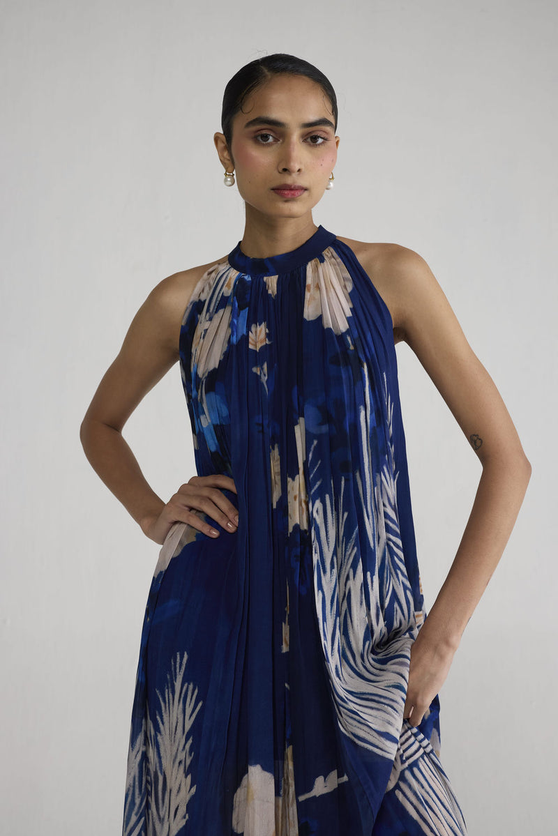 Ren Halterneck Crepe Dress dress by YAM-ORIENTAL GARDEN SEP'26 for women in Singapore