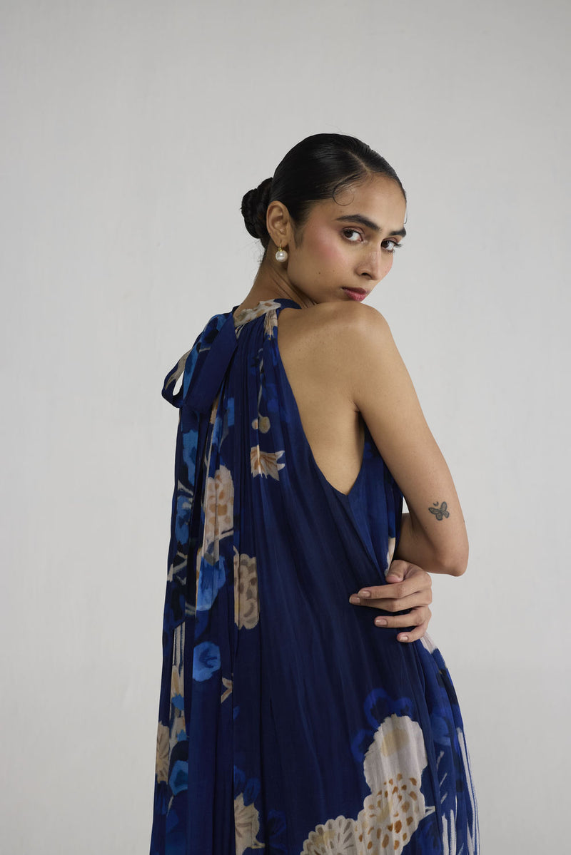 Ren Halterneck Crepe Dress dress by YAM-ORIENTAL GARDEN SEP'26 for women in Singapore