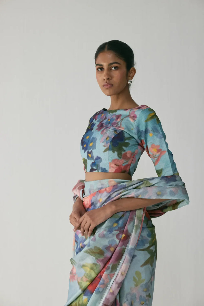 DARLINGTON BLOUSE silk by Yam in multi color for women in Singapore
