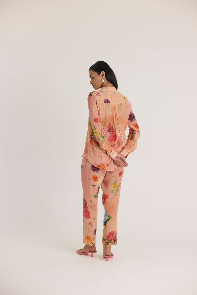 BUTTERCUP CO-ORD SET by Yam in peach color for women in Singapore