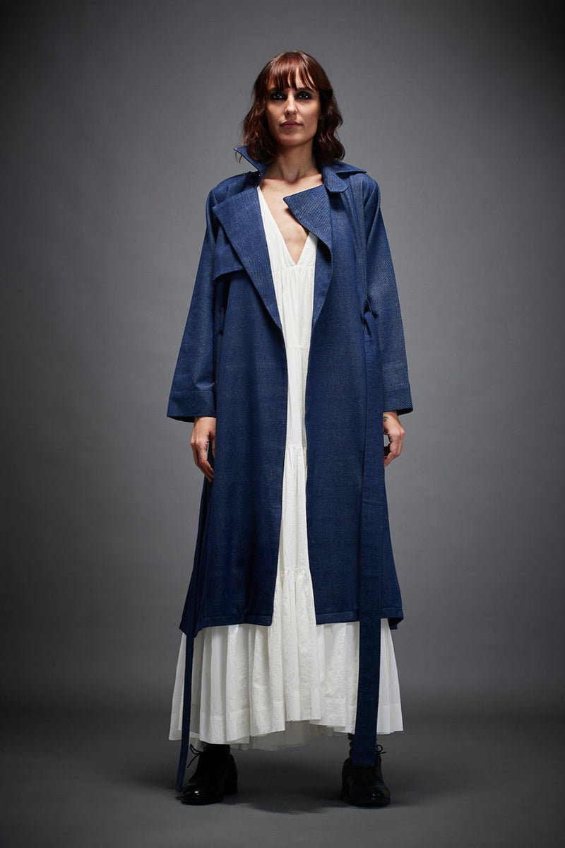 IRENA JACKET-BLUE (JK0081HD) by Chola in blue color for women in Singapore