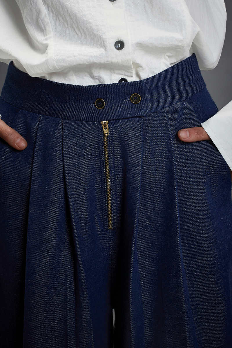 JASON TROUSER by Chola in blue color for women in Singapore
