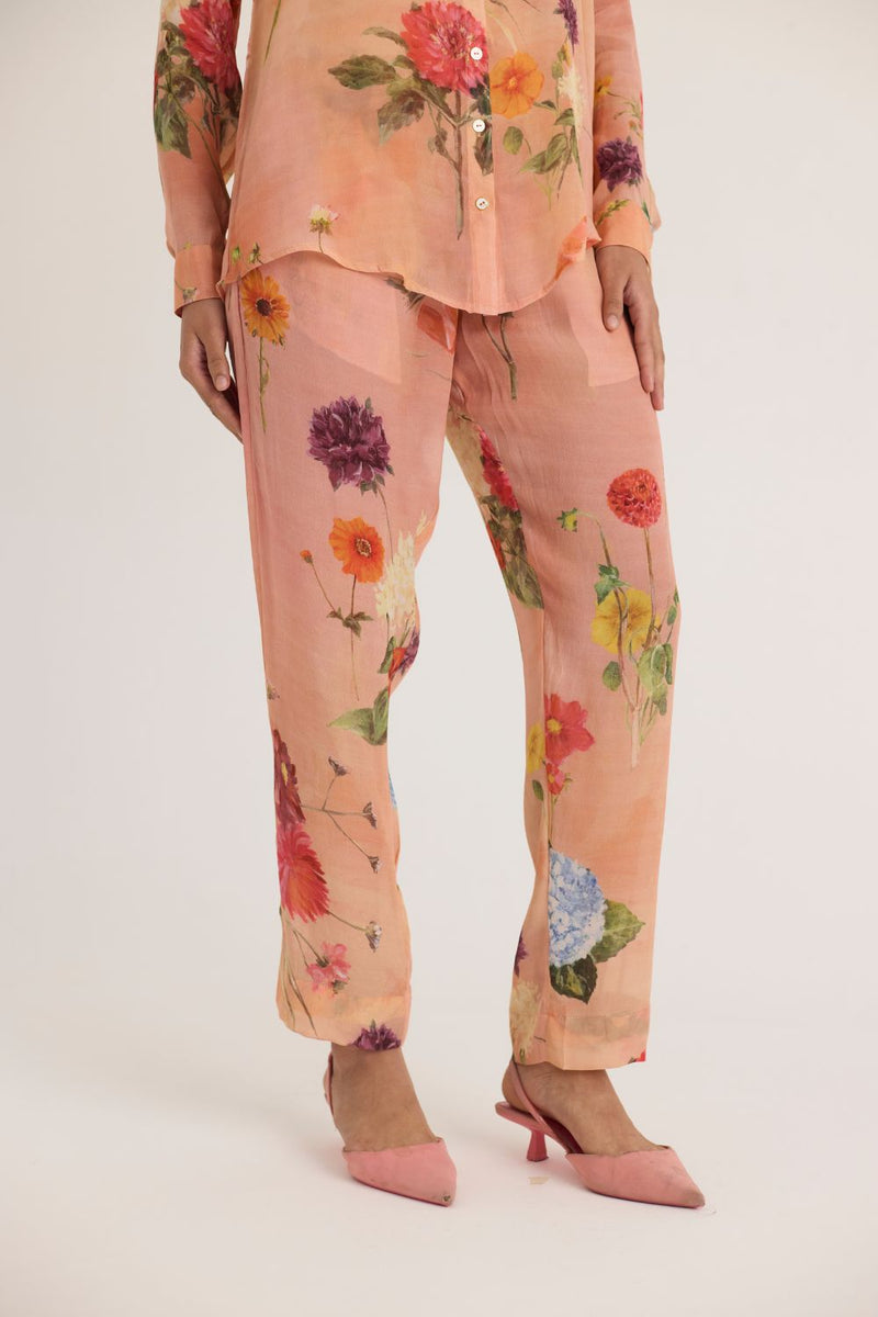 BUTTERCUP CO-ORD SET by Yam in peach color for women in Singapore