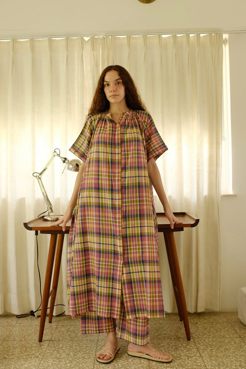 Anaya Set handwoven cotton co-ord set by MASON AND MILL in multi-color for women in Singapore