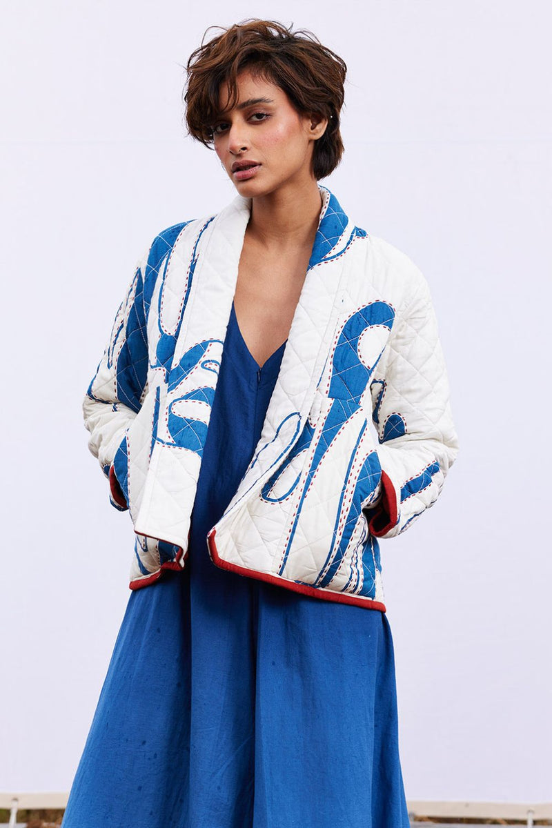 Frost jacket cotton by Khara Kapas in white for women in Singapore
