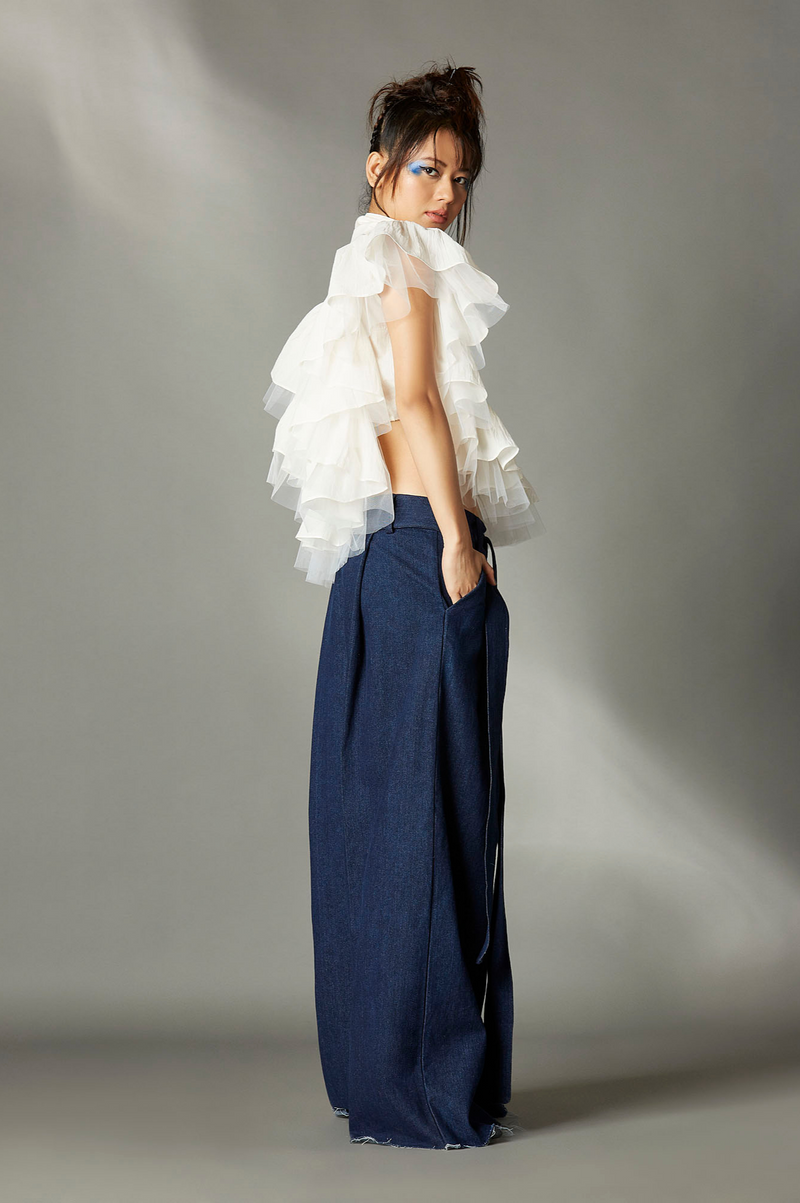Lyle Top cotton by Chola in white color for women in Singapore