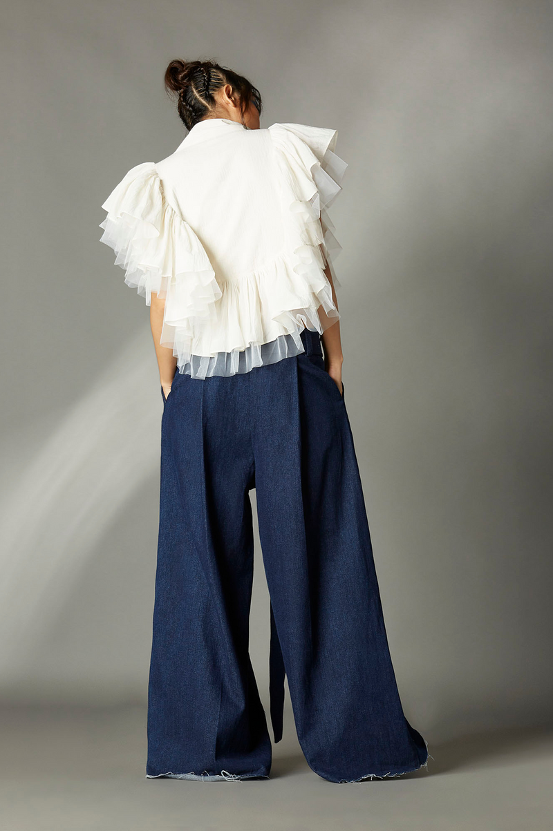 Lyle Top cotton by Chola in white color for women in Singapore