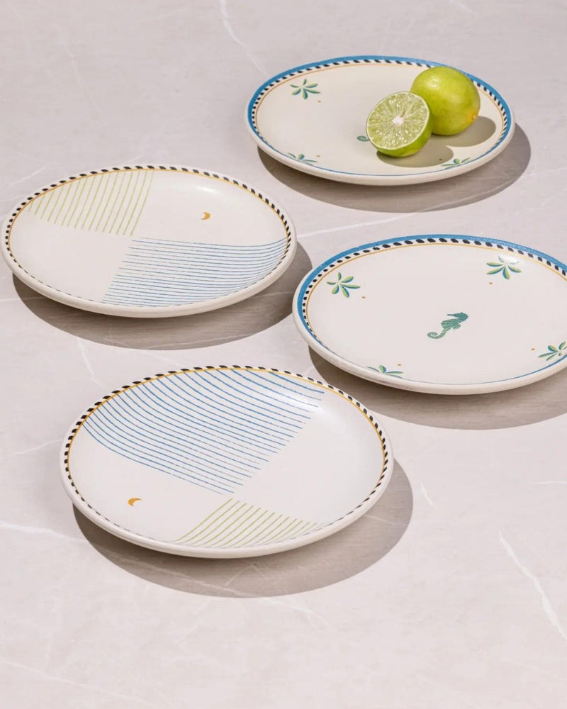 Mirissa Tapas Plates - set of 4 linen by Gado Living for in Singapore