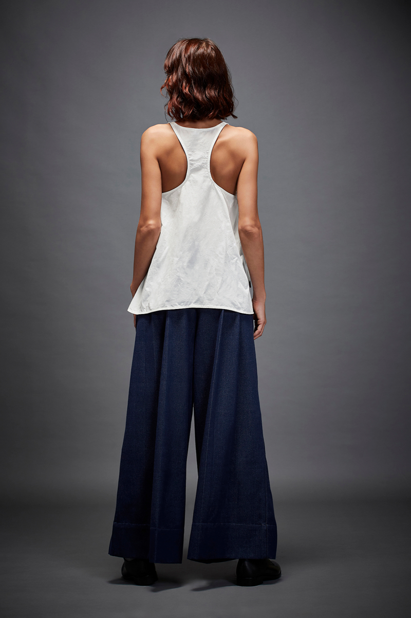 MILLY TOP cotton by Chola in white color for women in Singapore