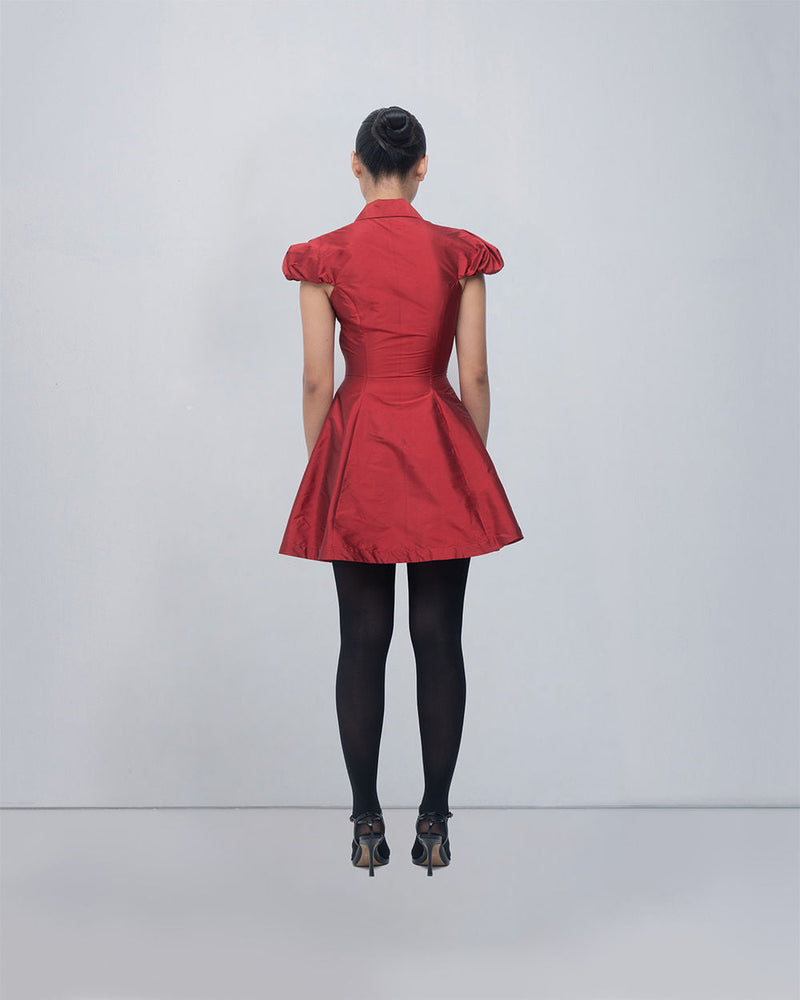 Solene Dress viscose by Leh Studios in red for women in Singapore