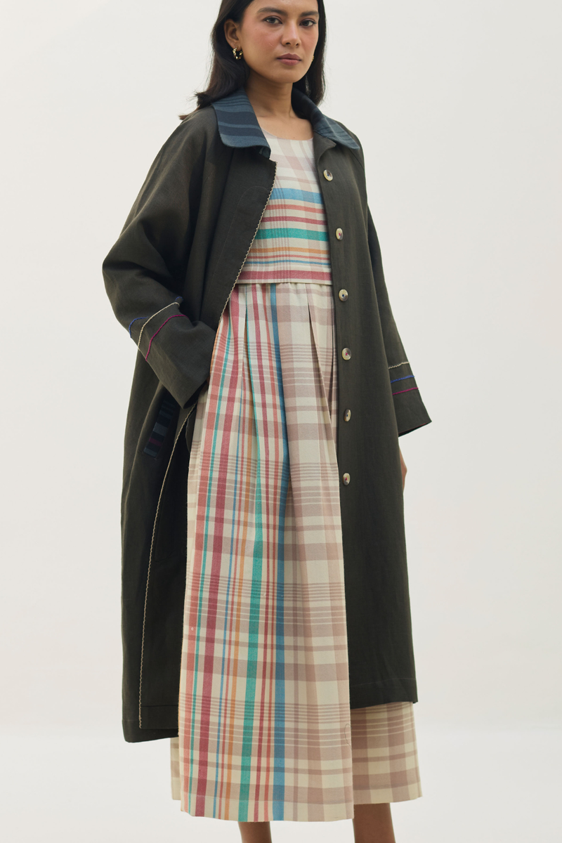 Fiona Merino Wool Co-ord Set - Beige by Manan in beige color for women in Singapore