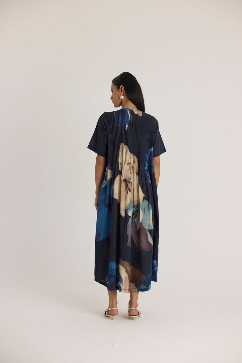 ROCCO PINTUCK DRESS cotton by Yam in black color for women in Singapore