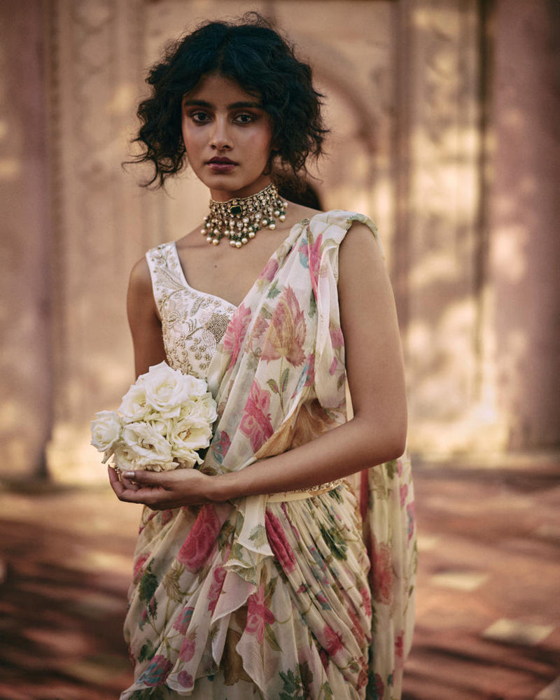 PH-2452 Blouse Saree Set by Paulmi & Harsh for women in Singapore