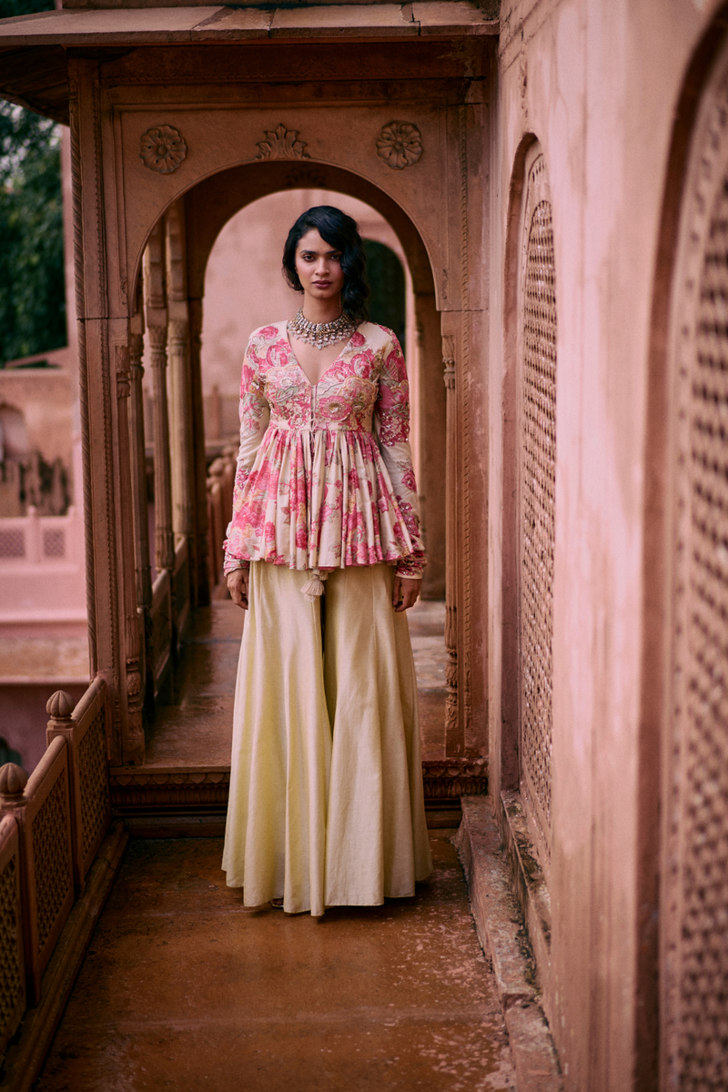 PH-2456 
Peplum 
Plazzoo Set by Paulmi & Harsh for women in Singapore