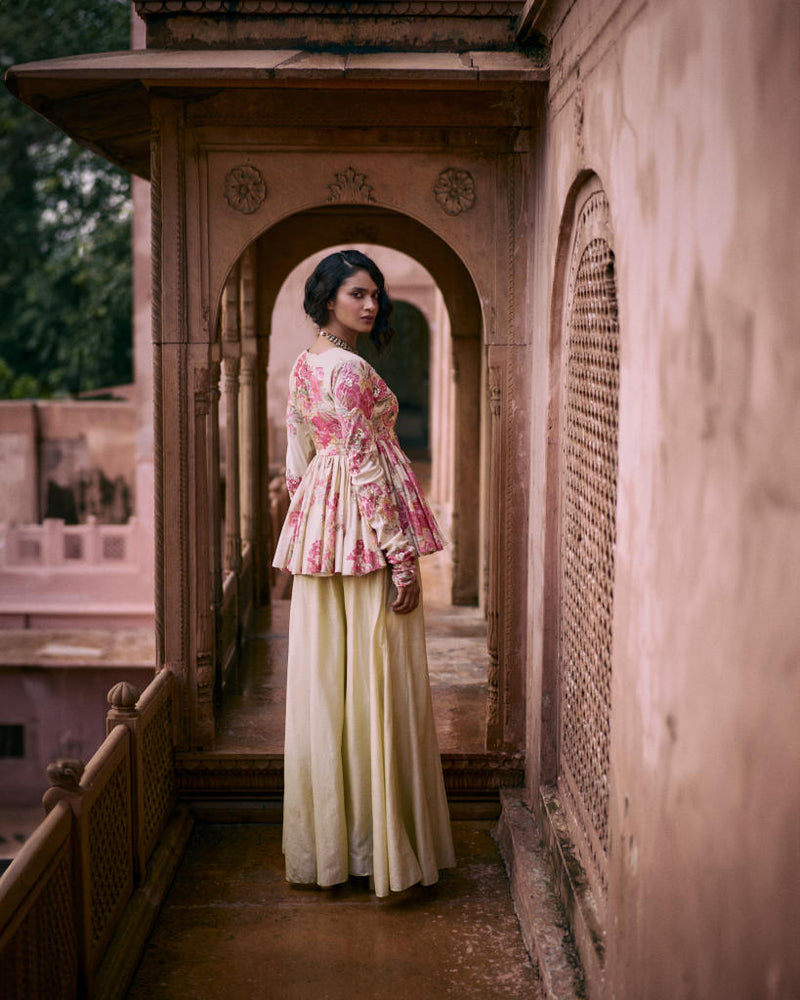 PH-2456 
Peplum 
Plazzoo Set by Paulmi & Harsh for women in Singapore