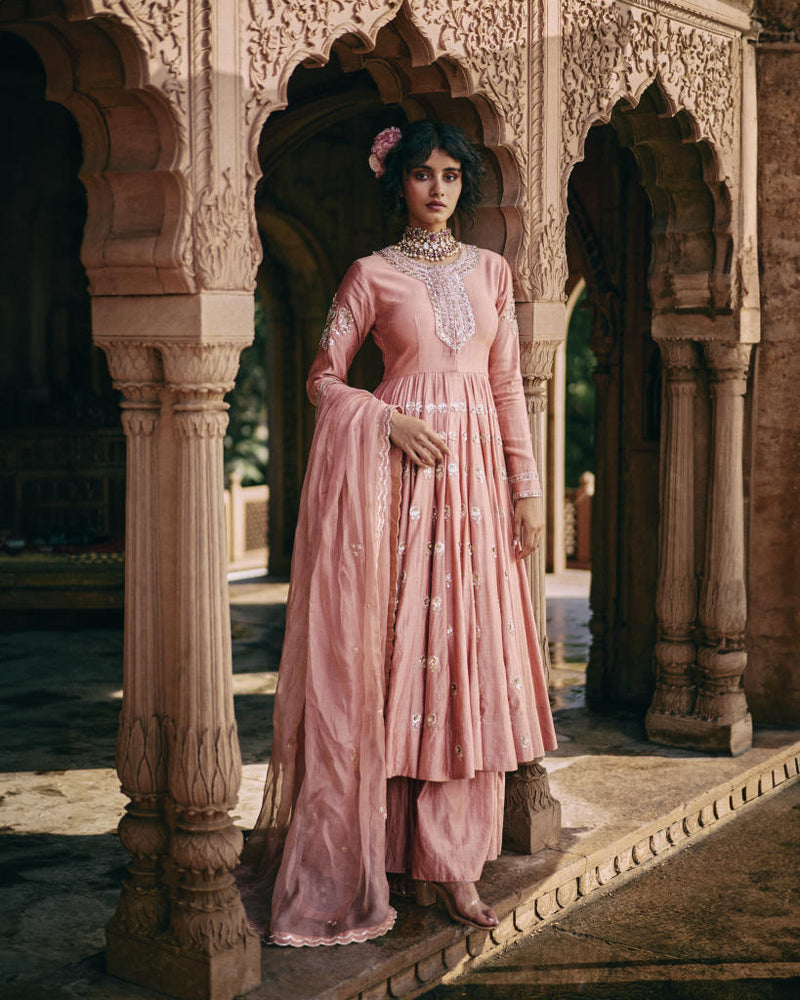 PH-2457 
Anarkali 
Dupatta 
Skirt Set by Paulmi & Harsh for women in Singapore