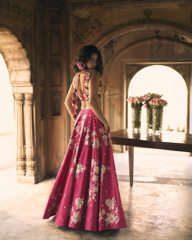 PH-2458 
Lehenga 
Blouse 
Dupatta Set by Paulmi & Harsh for women in Singapore