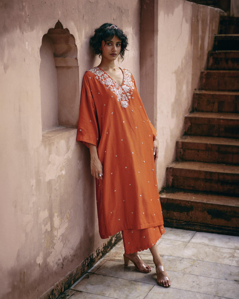 PH-2461 Kurta Pants Dupatta Set by Paulmi & Harsh for women in Singapore