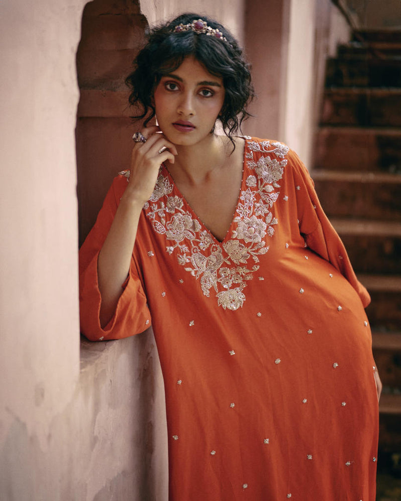 PH-2461 Kurta Pants Dupatta Set by Paulmi & Harsh for women in Singapore