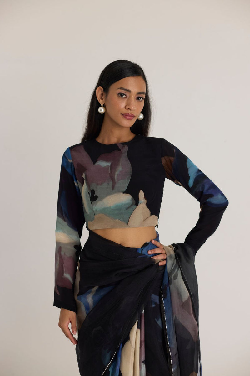 ROCCO BLOUSE by Yam in black color for women in Singapore