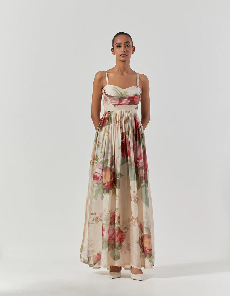 ROMA ROSE DRESS satin by Yam for women in Singapore