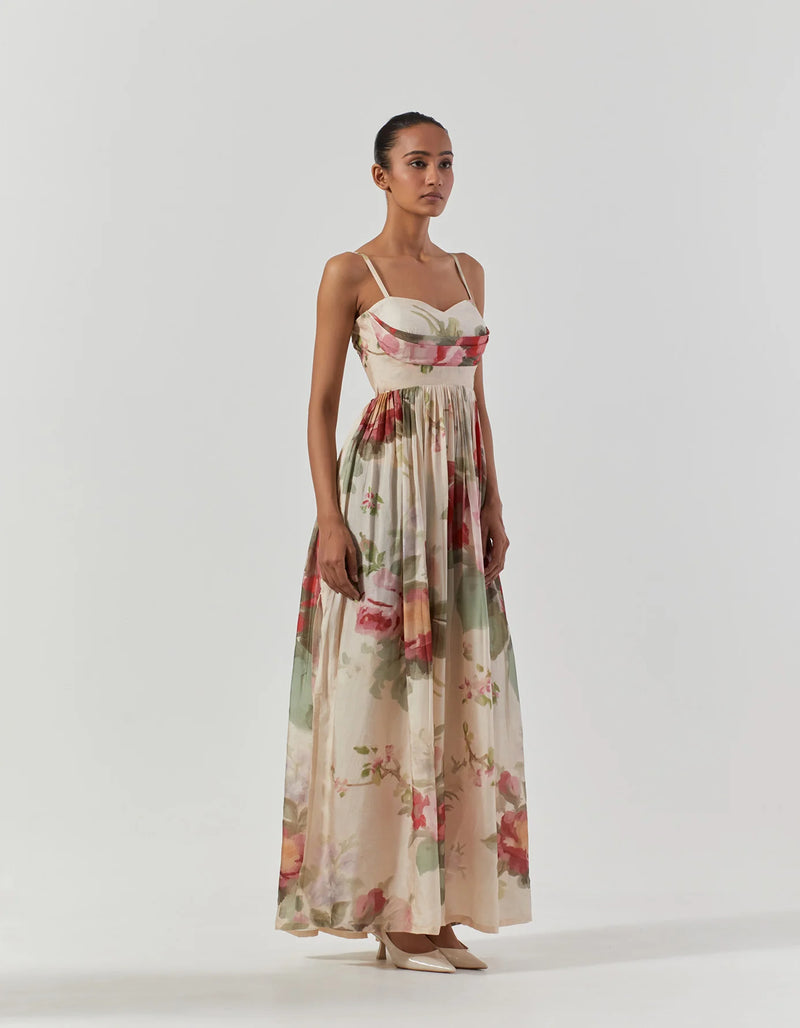 ROMA ROSE DRESS satin by Yam for women in Singapore