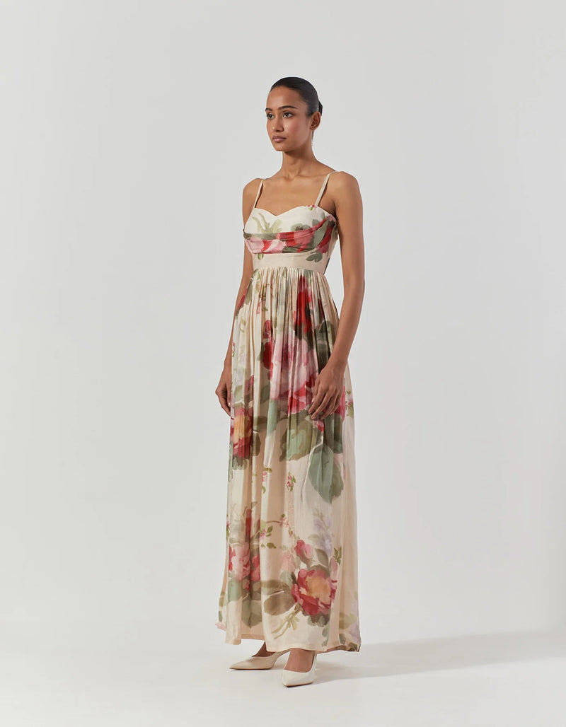 ROMA ROSE DRESS satin by Yam for women in Singapore