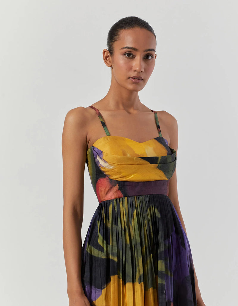 IVY DRESS satin by Yam in multi color for women in Singapore