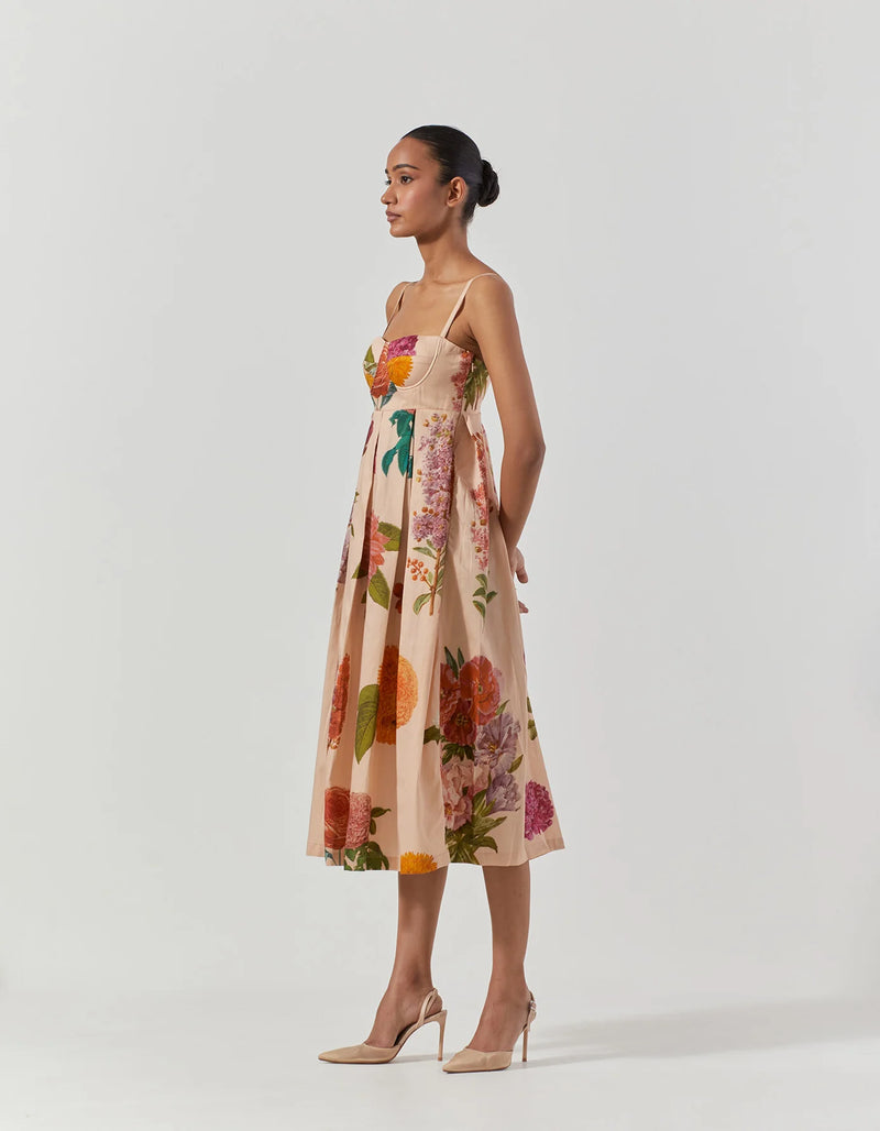 VINTAGE GARDEN BRALETTE DRESS-Size XL