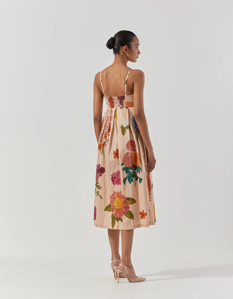 VINTAGE GARDEN BRALETTE DRESS-Size XL