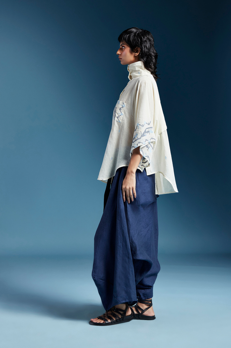 Dela Shirt-White cotton by Chola in white color for women in Singapore
